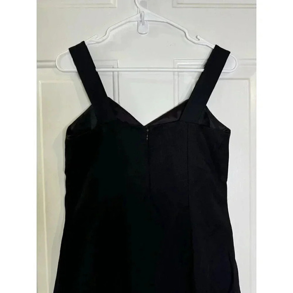 CACHE Vintage Black Square Neck Maxi Dress Size 10 Y2K Sleeveless 90s Goth Fairy - Picture 7 of 13